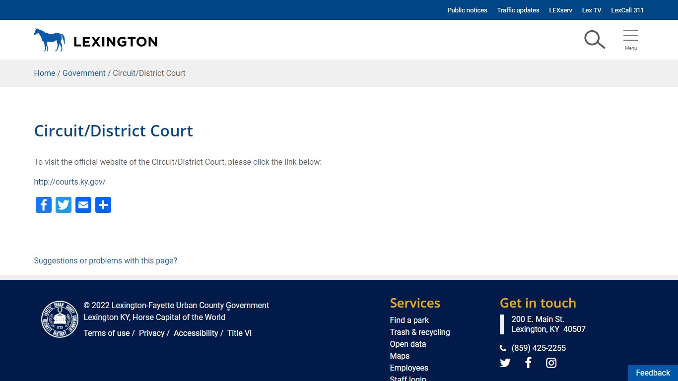 Circuit/District Court - City of Lexington